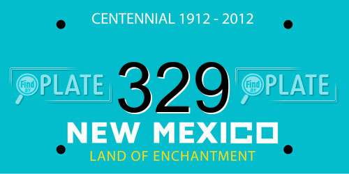 329 New Mexico License Plate