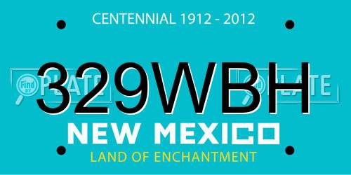 329WBH New Mexico License Plate