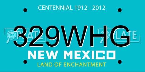 329WHG New Mexico License Plate