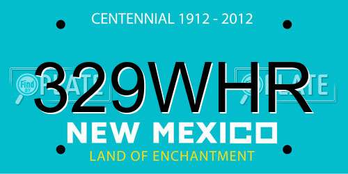 329WHR New Mexico License Plate