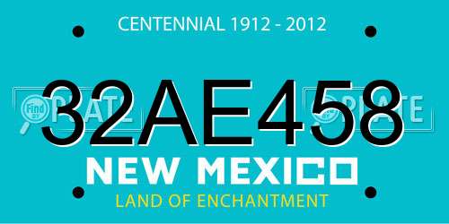 32AE458 New Mexico License Plate