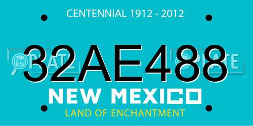 32AE488 New Mexico License Plate