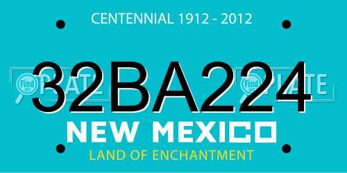 32BA224 New Mexico License Plate