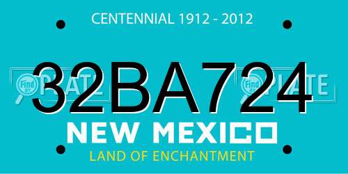 32BA724 New Mexico License Plate