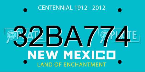 32BA774 New Mexico License Plate