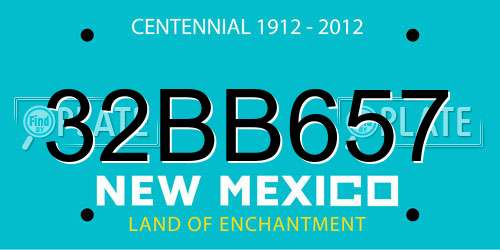 32BB657 New Mexico License Plate