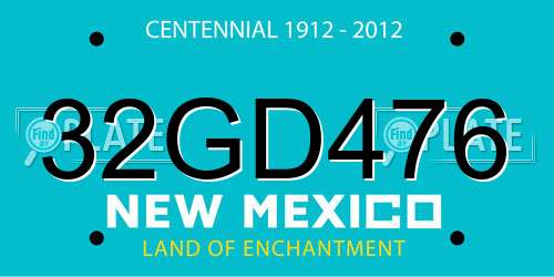 32GD476 New Mexico License Plate