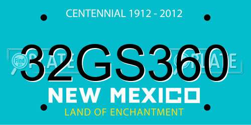 32GS360 New Mexico License Plate