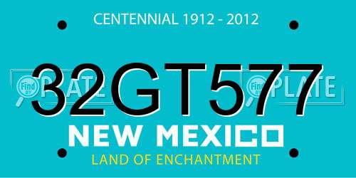 32GT577 New Mexico License Plate