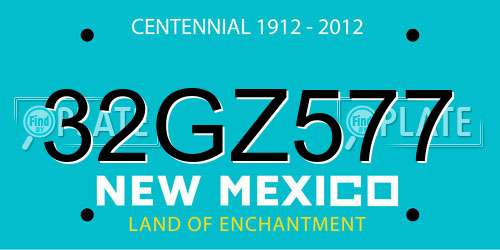 32GZ577 New Mexico License Plate
