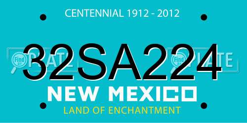 32SA224 New Mexico License Plate