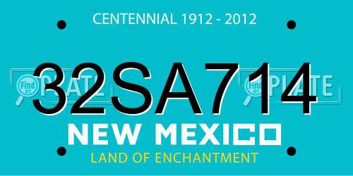 32SA714 New Mexico License Plate