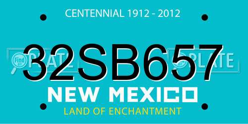 32SB657 New Mexico License Plate