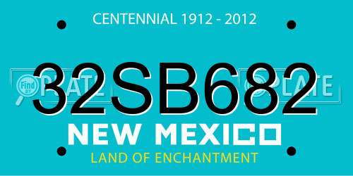 32SB682 New Mexico License Plate