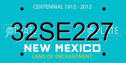 32SE227 New Mexico License Plate