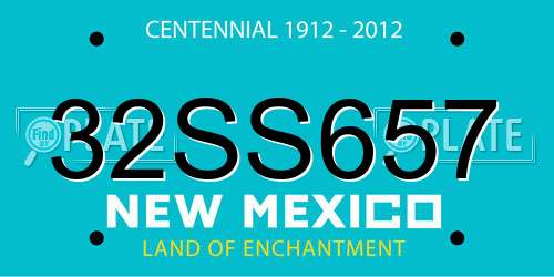 32SS657 New Mexico License Plate