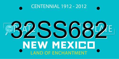 32SS682 New Mexico License Plate