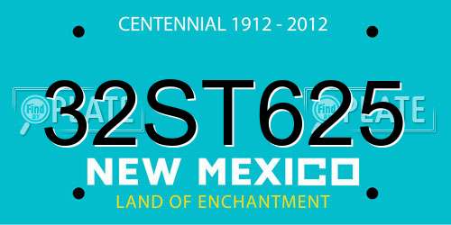 32ST625 New Mexico License Plate