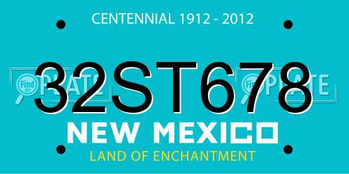 32ST678 New Mexico License Plate