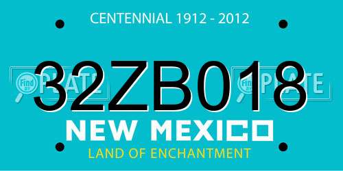 32ZB018 New Mexico License Plate