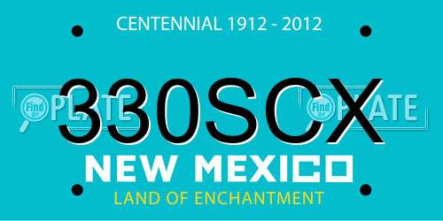 330SCX New Mexico License Plate