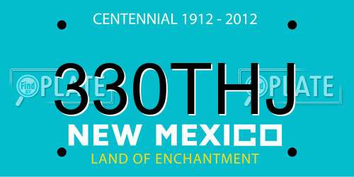 330THJ New Mexico License Plate