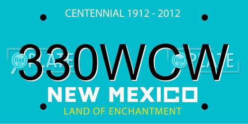 330WCW New Mexico License Plate