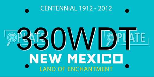 330WDT New Mexico License Plate