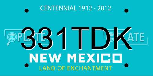331TDK New Mexico License Plate