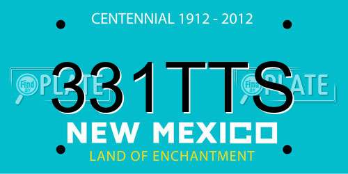 331TTS New Mexico License Plate