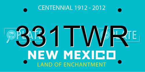 331TWR New Mexico License Plate