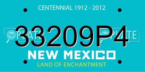 33209P4 New Mexico License Plate