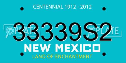 33339S2 New Mexico License Plate