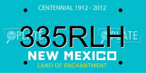 335RLH New Mexico License Plate