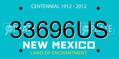 33696US New Mexico License Plate