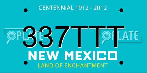 337TTT New Mexico License Plate