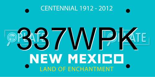 337WPK New Mexico License Plate