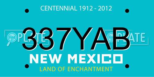 337YAB New Mexico License Plate