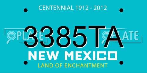 3385TA New Mexico License Plate