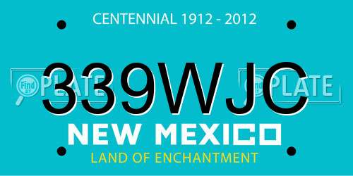 339WJC New Mexico License Plate