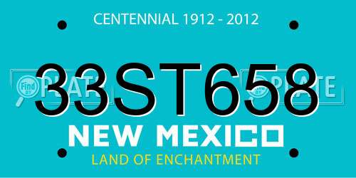 33ST658 New Mexico License Plate