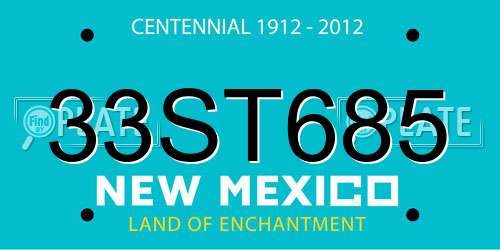 33ST685 New Mexico License Plate