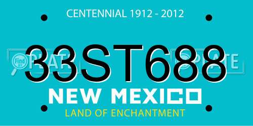 33ST688 New Mexico License Plate