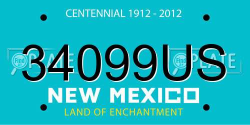 34099US New Mexico License Plate