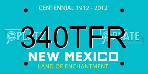 340TFR New Mexico License Plate