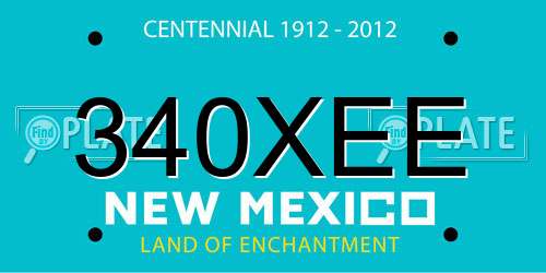 340XEE New Mexico License Plate