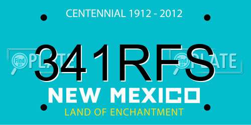341RFS New Mexico License Plate