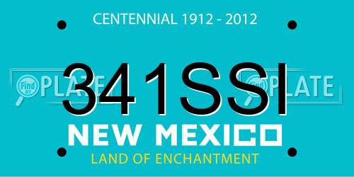341SSI New Mexico License Plate