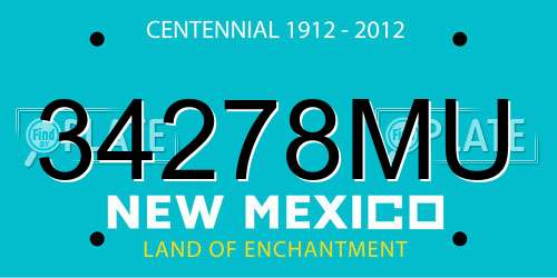 34278MU New Mexico License Plate