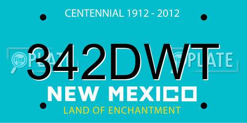 342DWT New Mexico License Plate